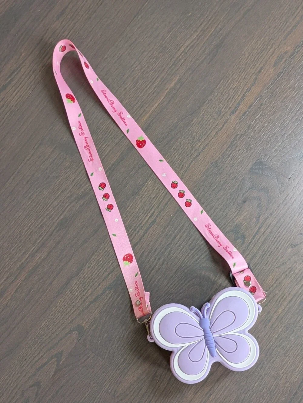 Girls Silicone Butterfly Crossbody Bag, Purple